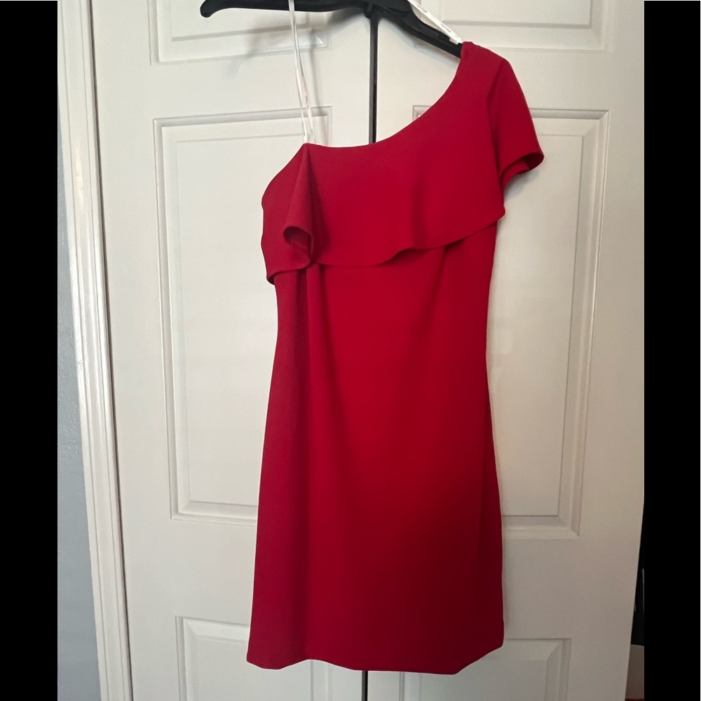 Red One-Shoulder Dress